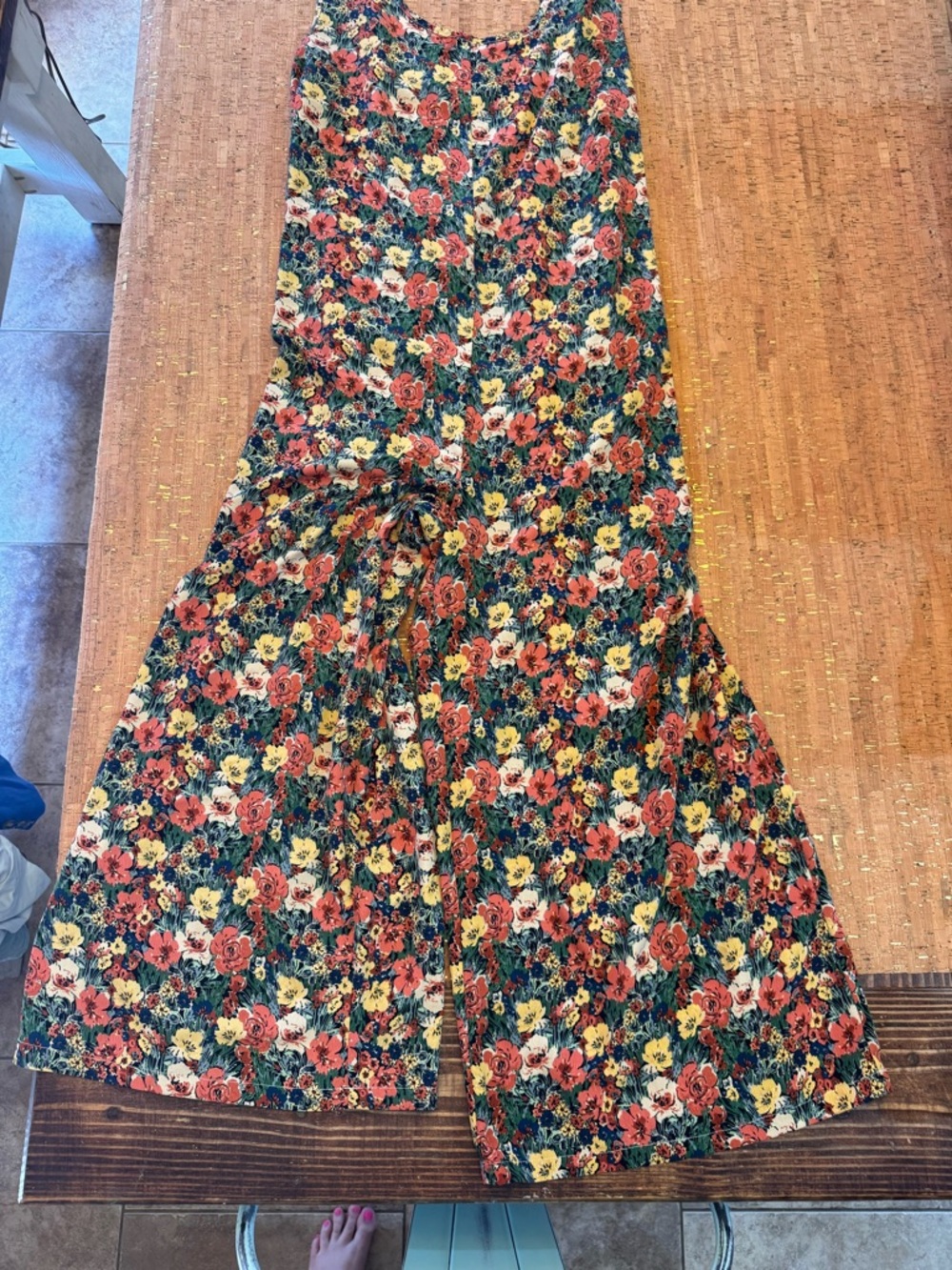 Petal & Pup Floral tank top jumper in Coral, Yellow & Green